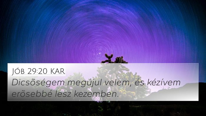 Jób 29:20 KAR Bible Verse Image