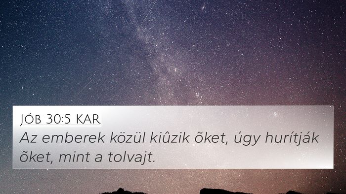 Jób 30:5 KAR Bible Verse Image