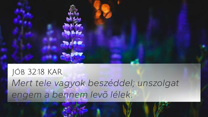 Jób 32:18 KAR Bible Verse Image
