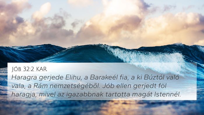 Jób 32:2 KAR Bible Verse Image