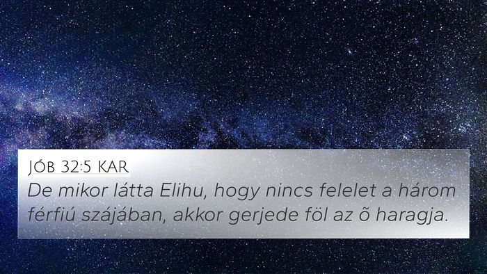 Jób 32:5 KAR Bible Verse Image