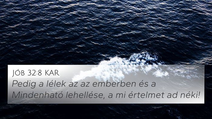 Jób 32:8 KAR Bible Verse Image