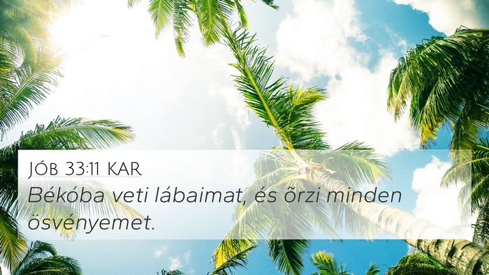 Jób 33:11 KAR Bible Verse Image