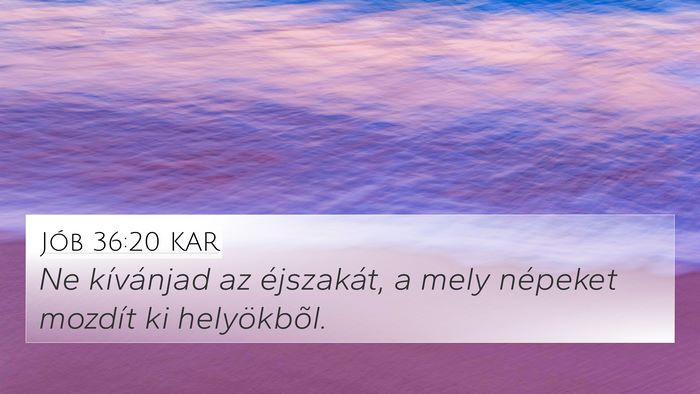 Jób 36:20 KAR Bible Verse Image
