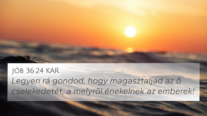 Jób 36:24 KAR Bible Verse Image