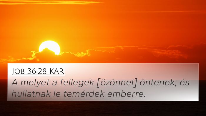 Jób 36:28 KAR Bible Verse Image