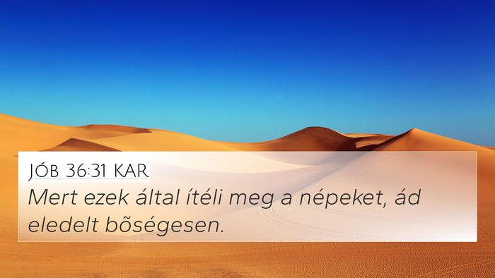 Jób 36:31 KAR Bible Verse Image