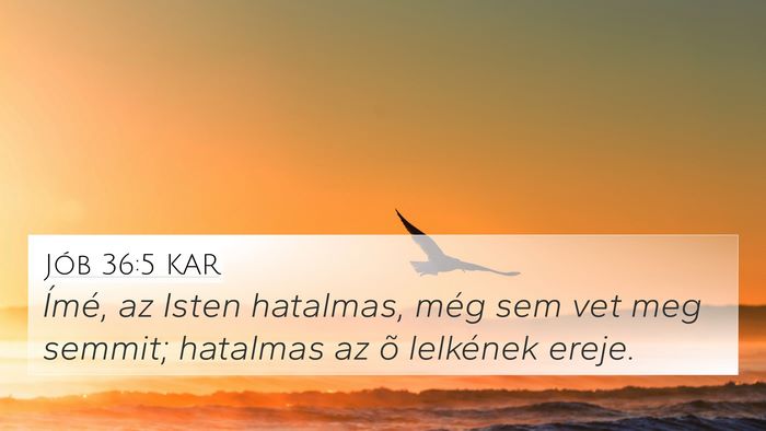 Jób 36:5 KAR Bible Verse Image