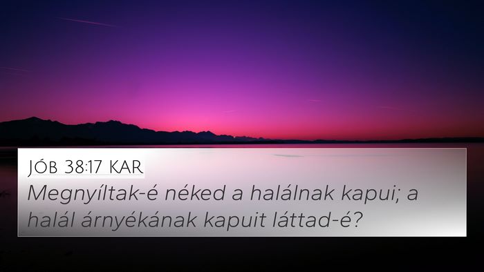 Jób 38:17 KAR Bible Verse Image