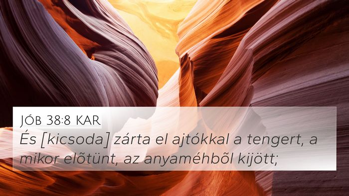 Jób 38:8 KAR Bible Verse Image