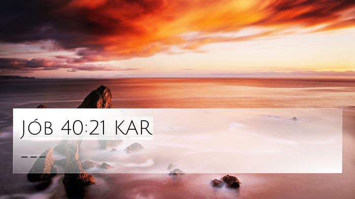 Jób 40:21 KAR Bible Verse Image