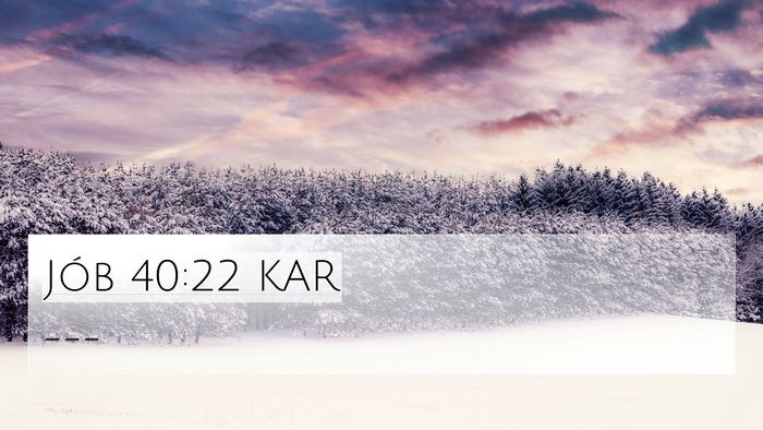 Jób 40:22 KAR Bible Verse Image