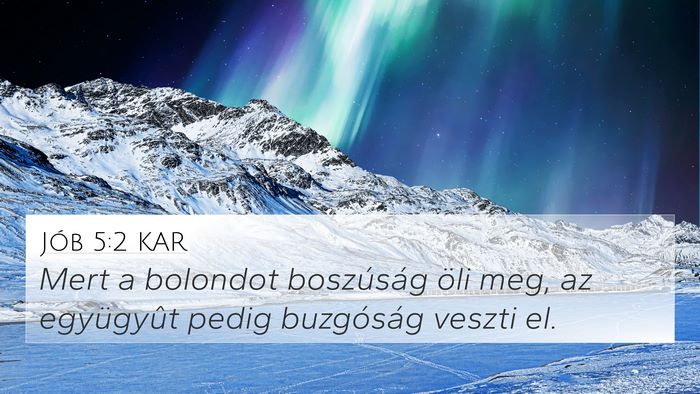 Jób 5:2 KAR Bible Verse Image