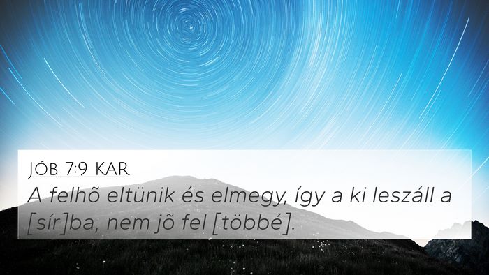 Jób 7:9 KAR Bible Verse Image