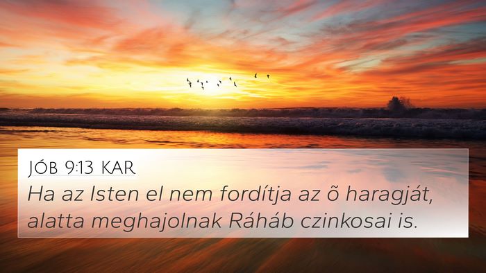 Jób 9:13 KAR Bible Verse Image