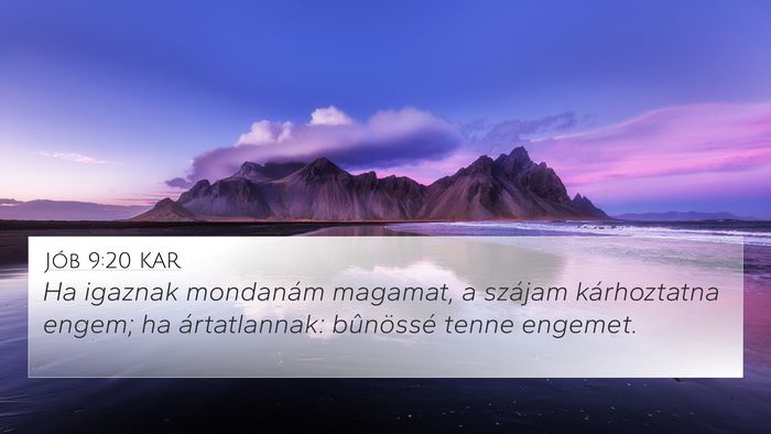 Jób 9:20 KAR Bible Verse Image