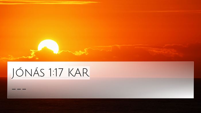 Jónás 1:17 KAR Bible Verse Image