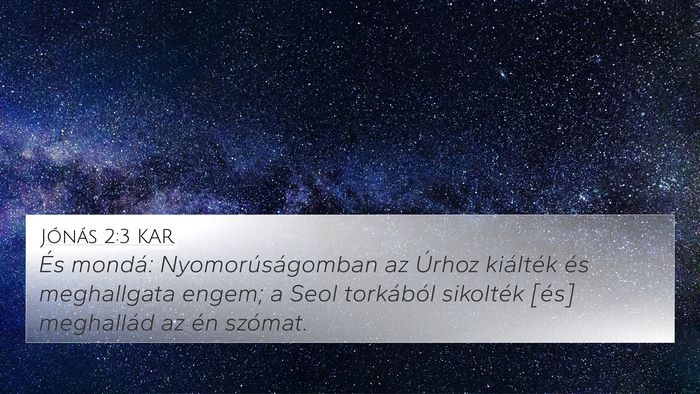 Jónás 2:3 KAR Bible Verse Image