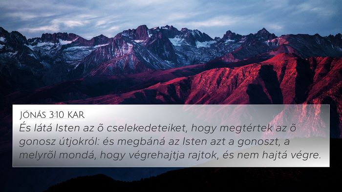 Jónás 3:10 KAR Bible Verse Image