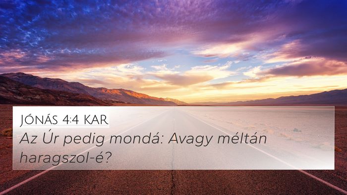 Jónás 4:4 KAR Bible Verse Image