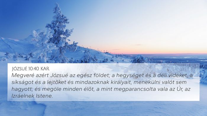 Józsué 10:40 KAR Bible Verse Image