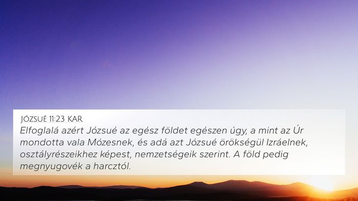 Józsué 11:23 KAR Bible Verse Image