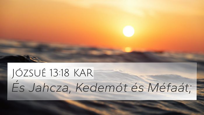 Józsué 13:18 KAR Bible Verse Image