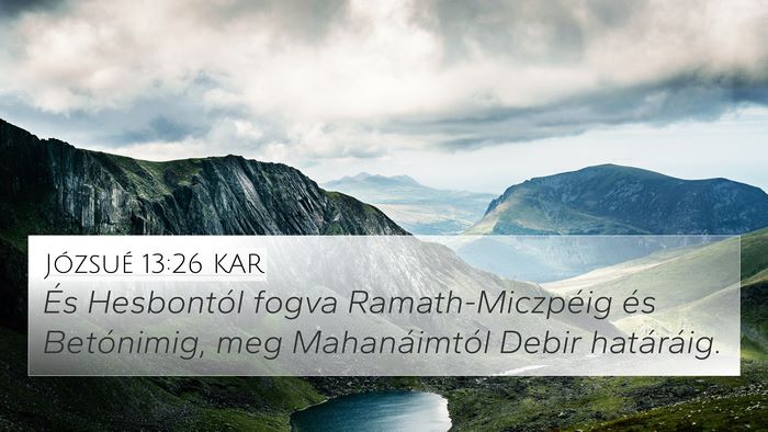 Józsué 13:26 KAR Bible Verse Image