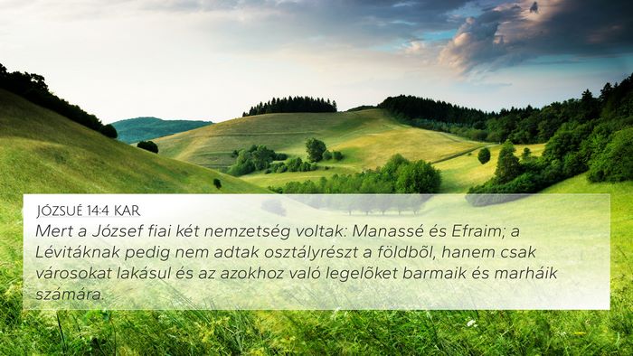 Józsué 14:4 KAR Bible Verse Image