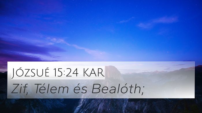 Józsué 15:24 KAR Bible Verse Image