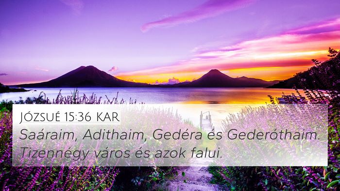 Józsué 15:36 KAR Bible Verse Image