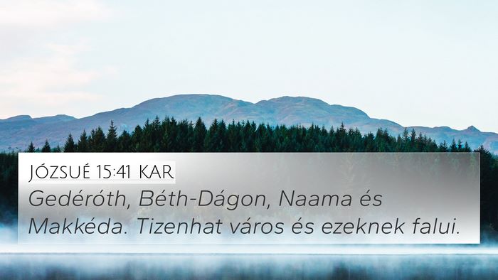 Józsué 15:41 KAR Bible Verse Image