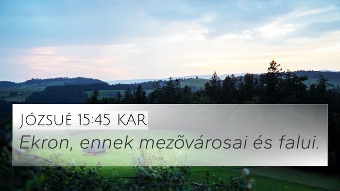 Józsué 15:45 KAR Bible Verse Image