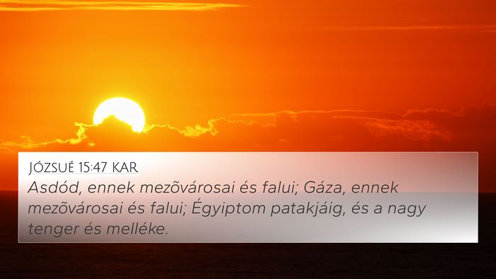 Józsué 15:47 KAR Bible Verse Image