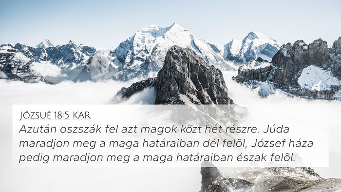 Józsué 18:5 KAR Bible Verse Image
