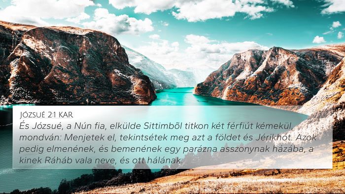 Józsué 2:1 KAR Bible Verse Image