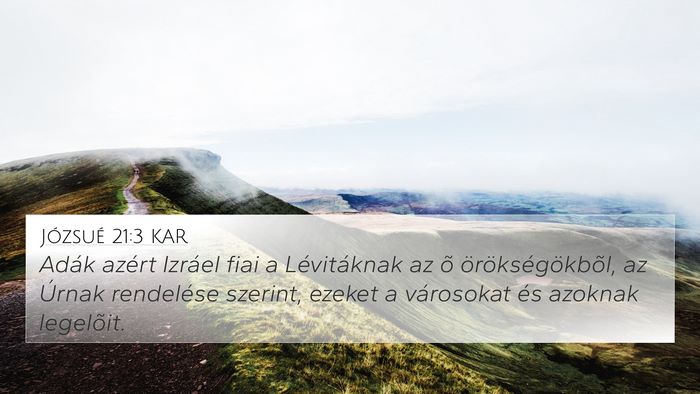 Józsué 21:3 KAR Bible Verse Image