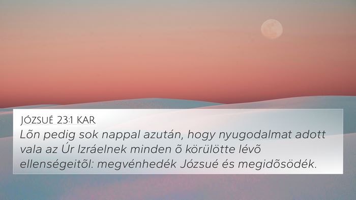 Józsué 23:1 KAR Bible Verse Image