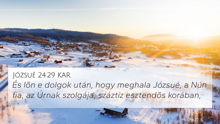 Józsué 24:29 KAR Bible Verse Image