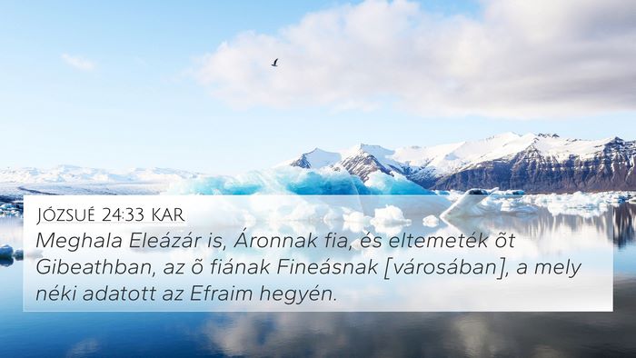Józsué 24:33 KAR Bible Verse Image