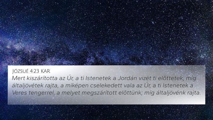 Józsué 4:23 KAR Bible Verse Image