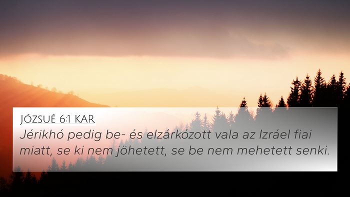 Józsué 6:1 KAR Bible Verse Image