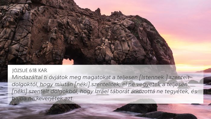 Józsué 6:18 KAR Bible Verse Image