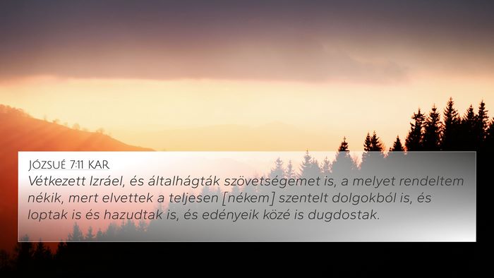 Józsué 7:11 KAR Bible Verse Image