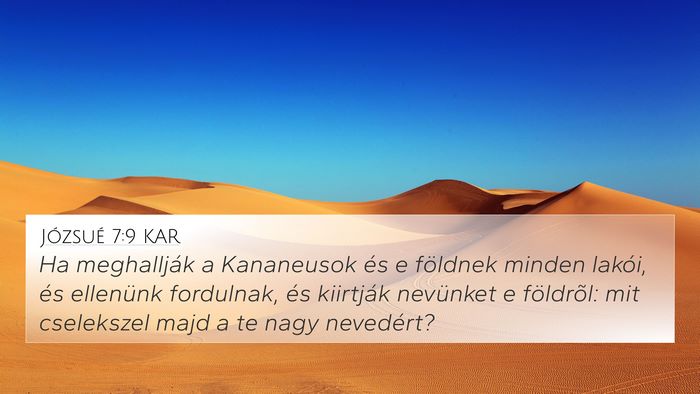 Józsué 7:9 KAR Bible Verse Image