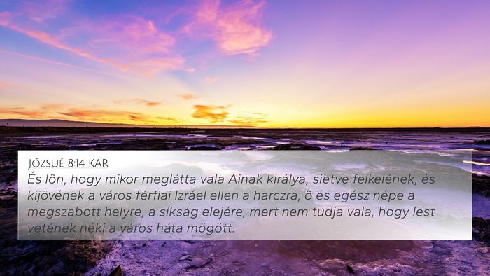 Józsué 8:14 KAR Bible Verse Image