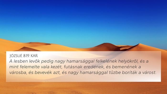 Józsué 8:19 KAR Bible Verse Image
