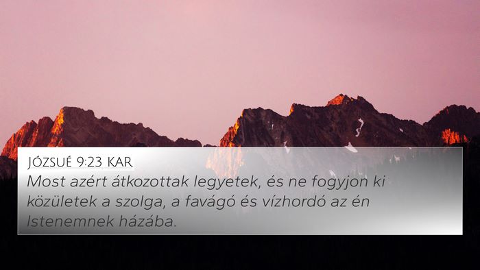 Józsué 9:23 KAR Bible Verse Image