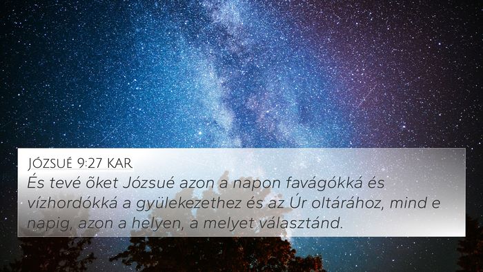Józsué 9:27 KAR Bible Verse Image