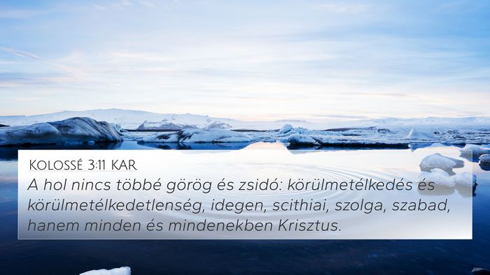 Kolossé 3:11 KAR Bible Verse Image